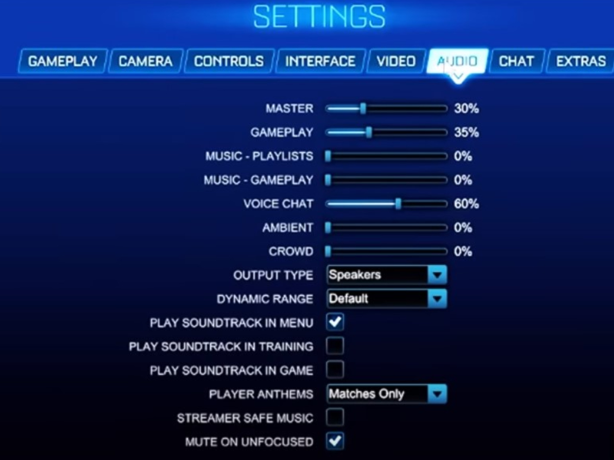 Audio Settings 